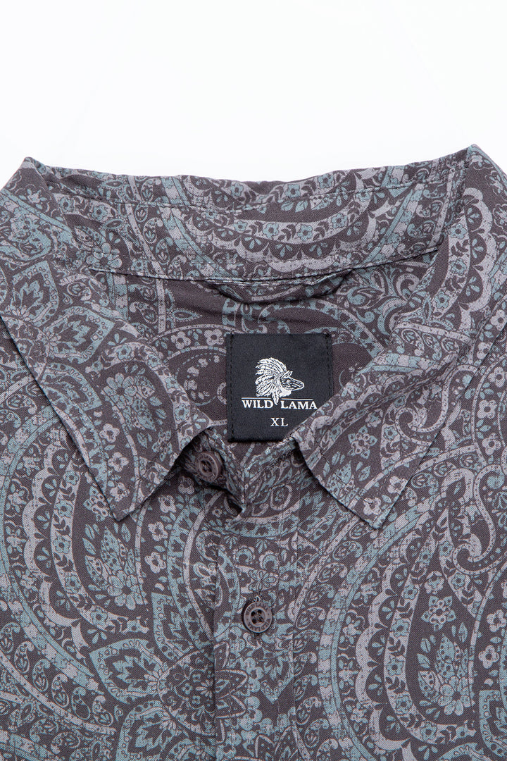 Camisa Mero Paisley Gris Hombre ECOVERO™