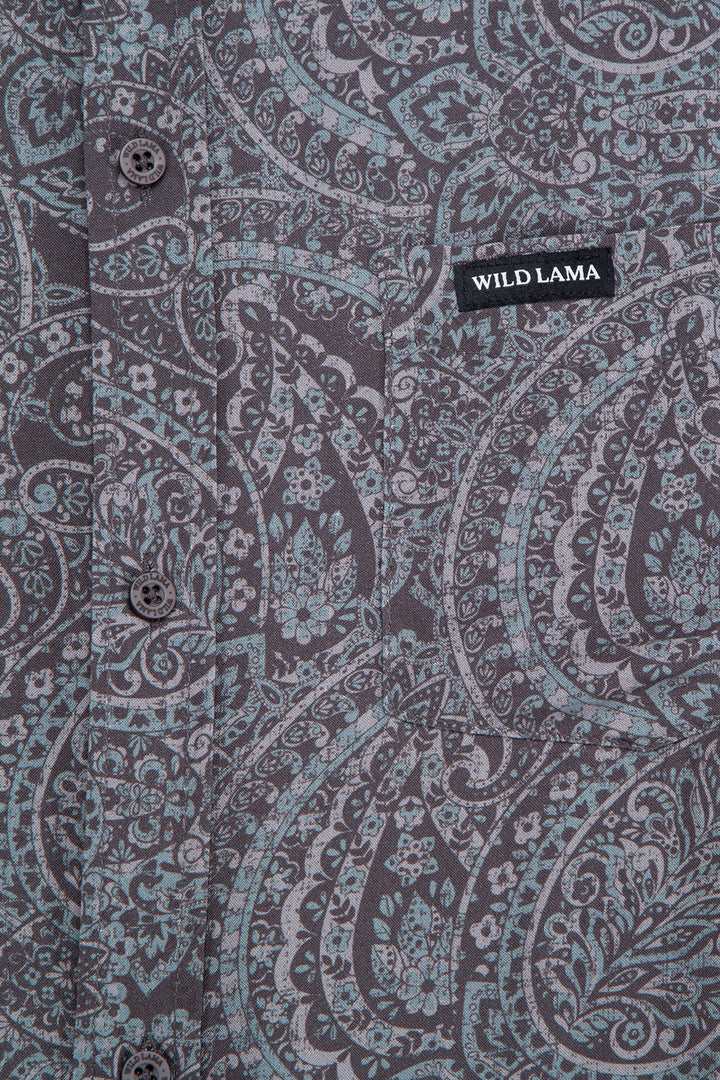 Camisa Mero Paisley Gris Hombre ECOVERO™