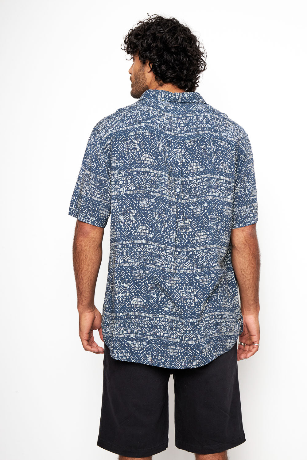 Camisa Mero Tribal Azul Hombre ECOVERO™