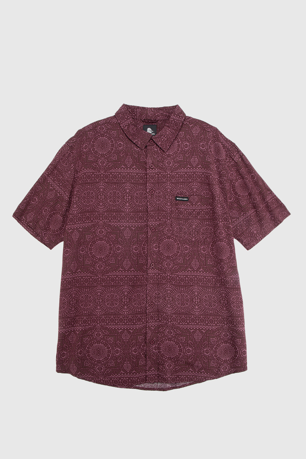 Camisa Mero Tribal Burdeo Hombre ECOVERO™