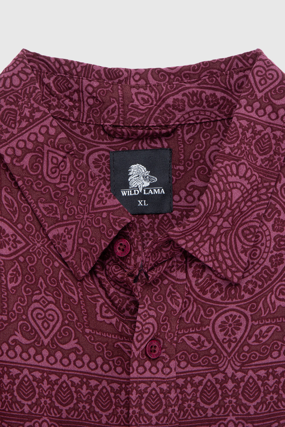 Camisa Mero Tribal Burdeo Hombre ECOVERO™