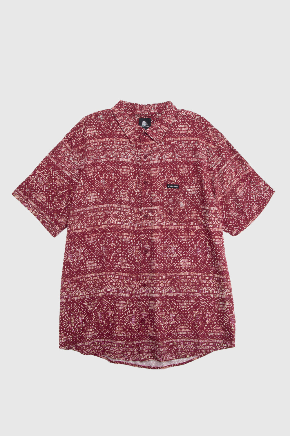 Camisa Mero Tribal Crudo Burdeo Hombre ECOVERO™