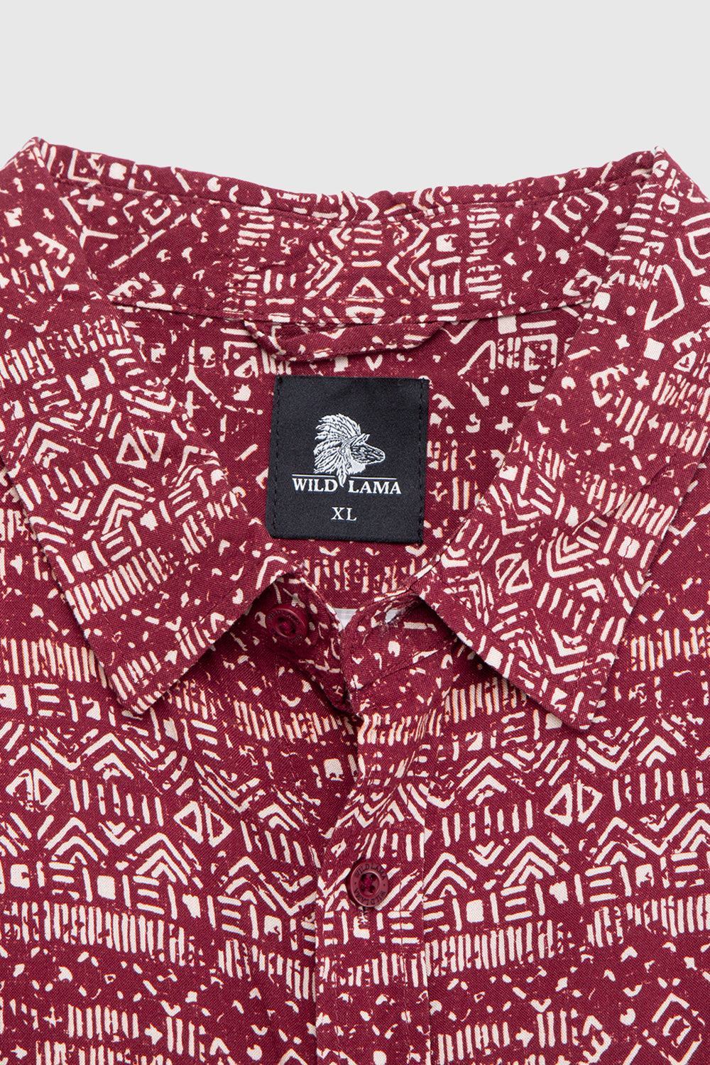 Camisa Mero Tribal Crudo Burdeo Hombre ECOVERO™