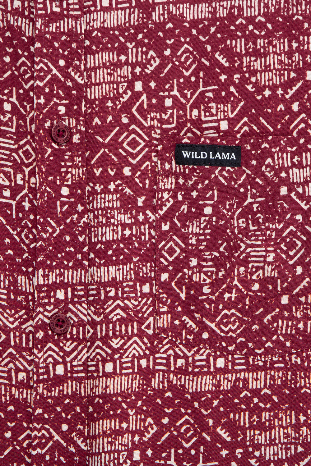 Camisa Mero Tribal Crudo Burdeo Hombre ECOVERO™