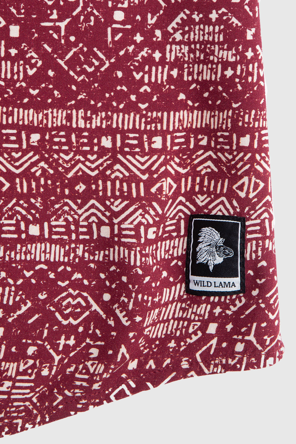 Camisa Mero Tribal Crudo Burdeo Hombre ECOVERO™