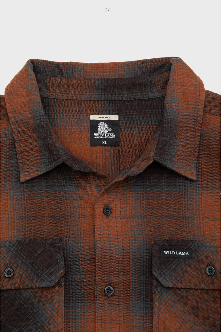 Camisa Pagoda Orgánica Terracota Hombre