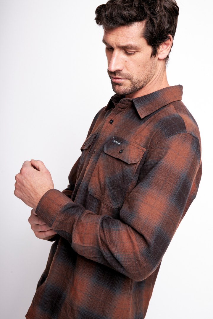 Camisa Pagoda Orgánica Terracota Hombre