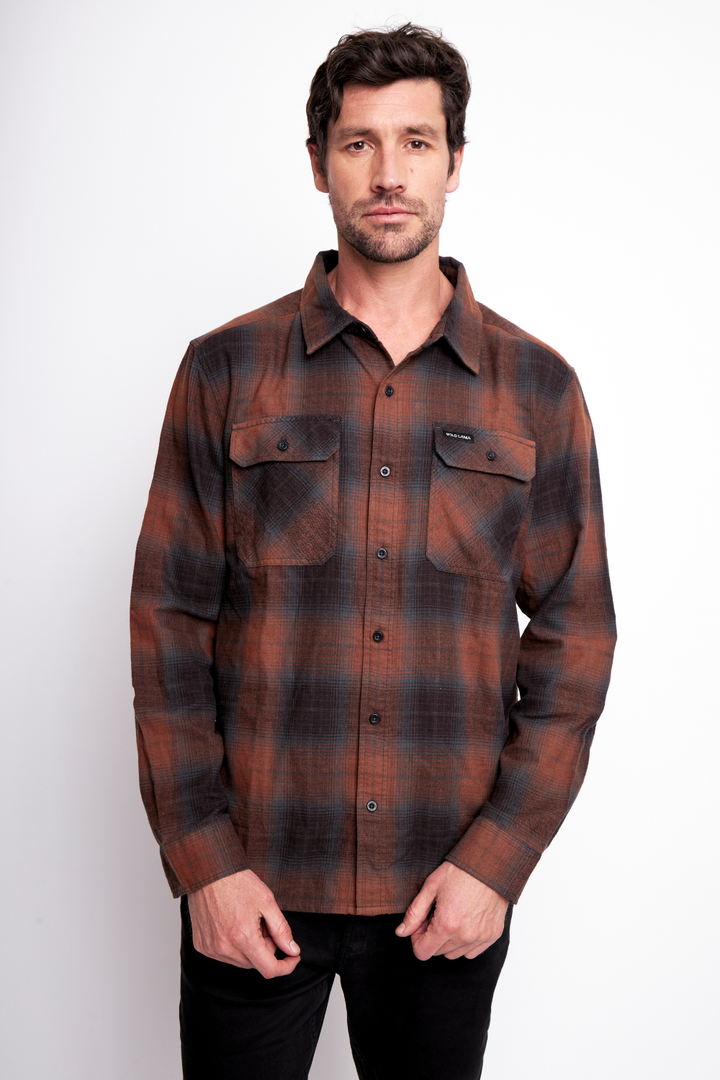 Camisa Pagoda Orgánica Terracota Hombre