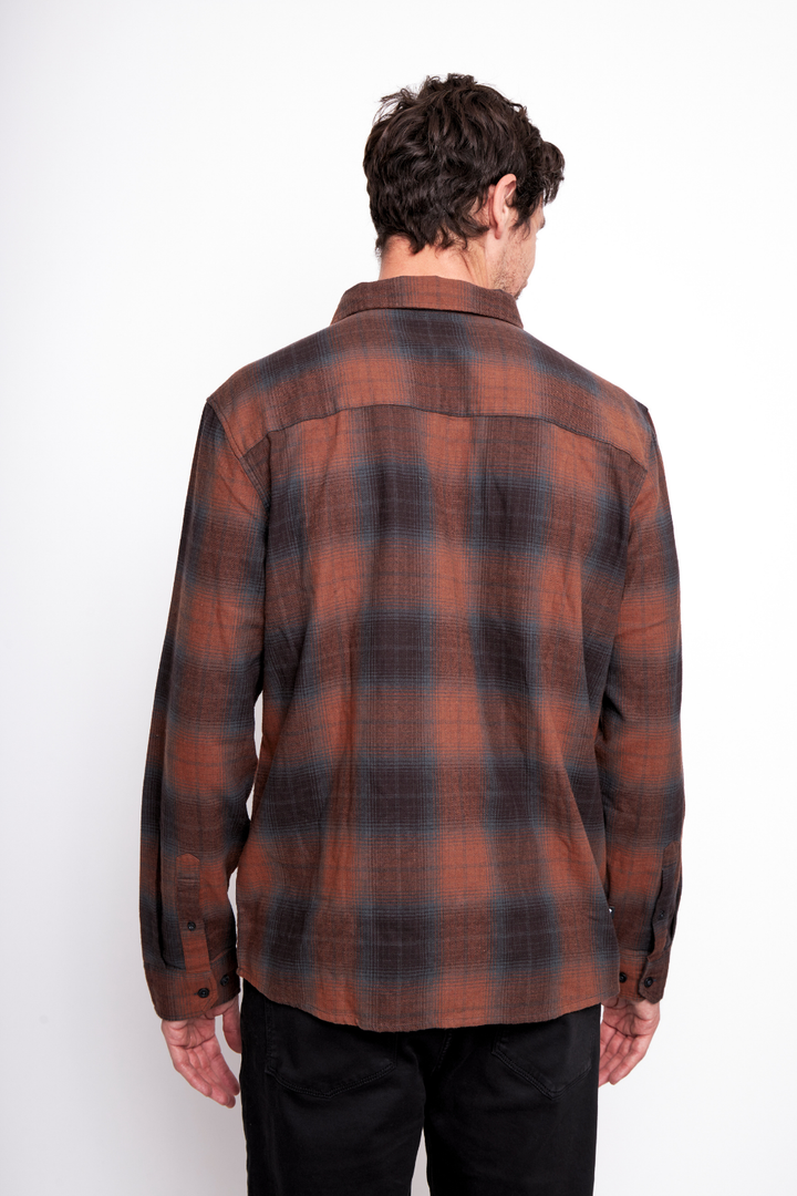 Camisa Pagoda Orgánica Terracota Hombre