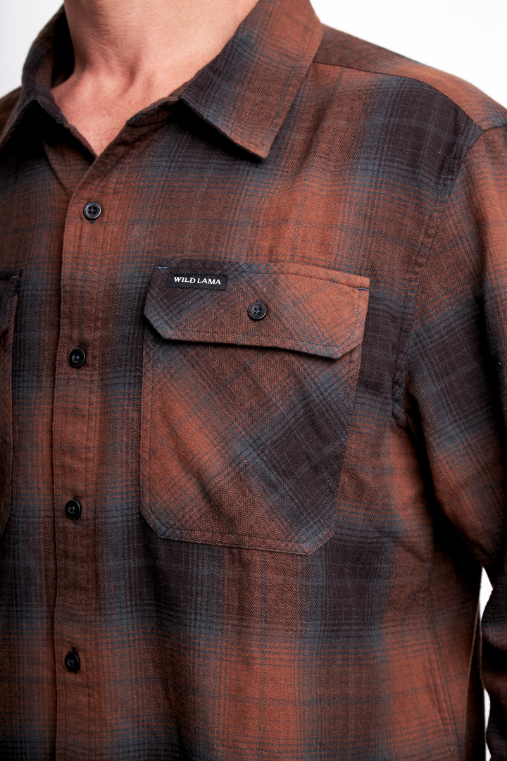 Camisa Pagoda Orgánica Terracota Hombre
