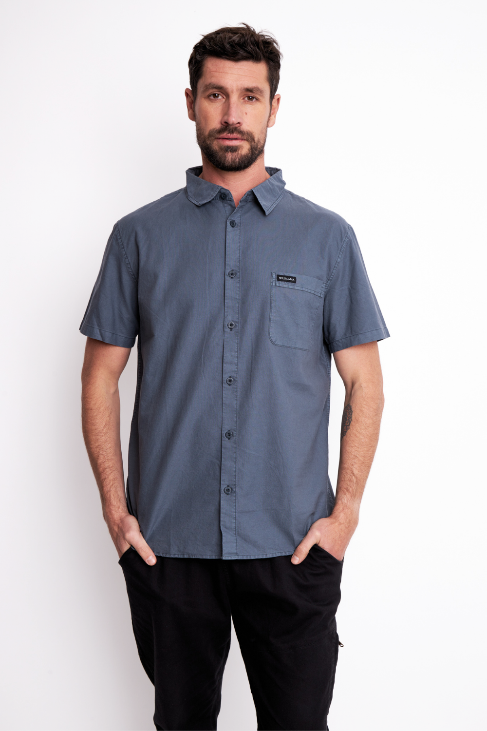 Camisa Pinco Orgánica Azul Hombre