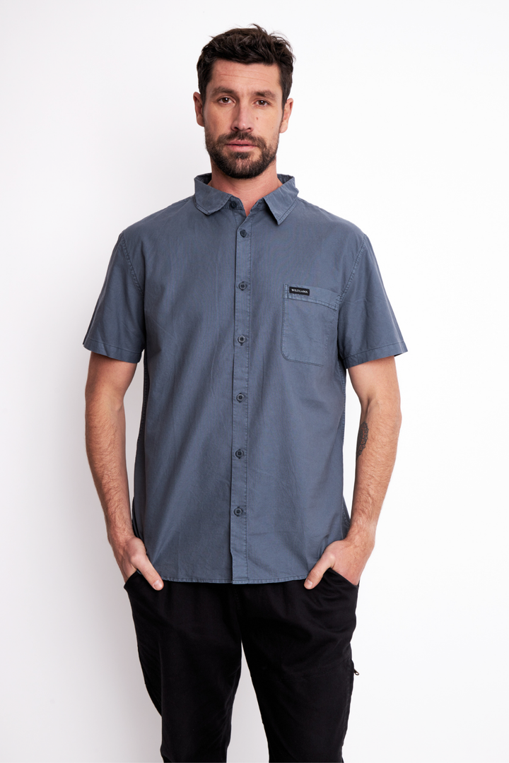 Camisa Pinco Orgánica Azul Hombre