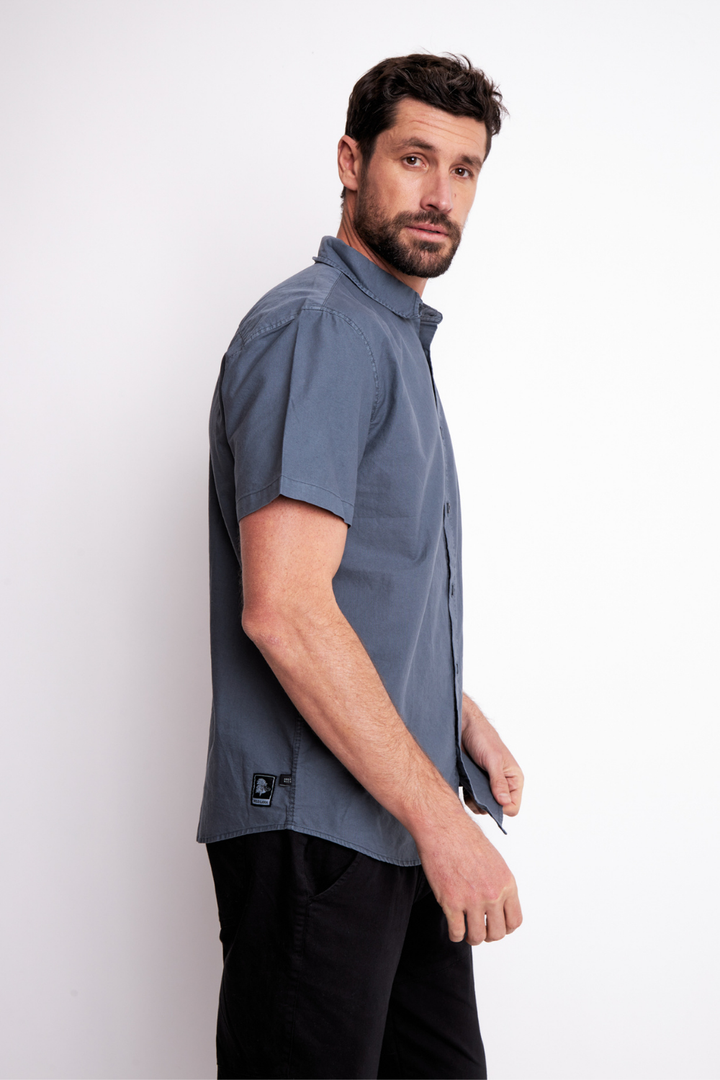 Camisa Pinco Orgánica Azul Hombre