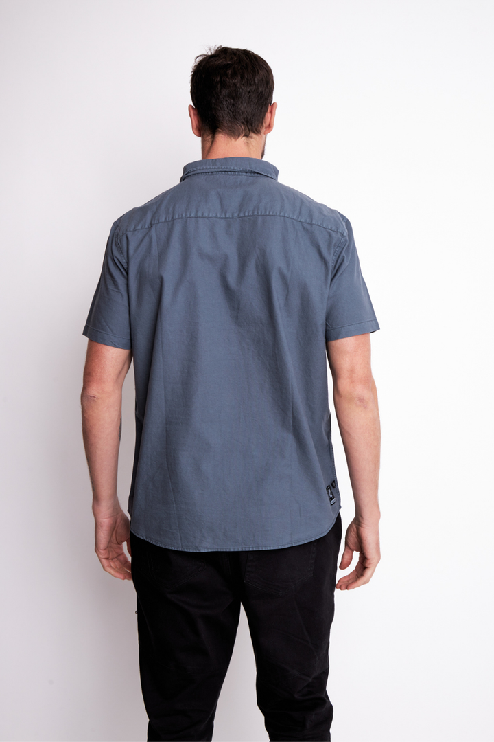 Camisa Pinco Orgánica Azul Hombre