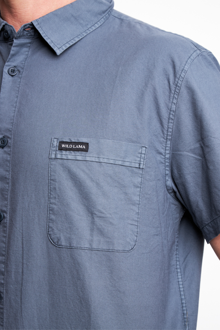 Camisa Pinco Orgánica Azul Hombre