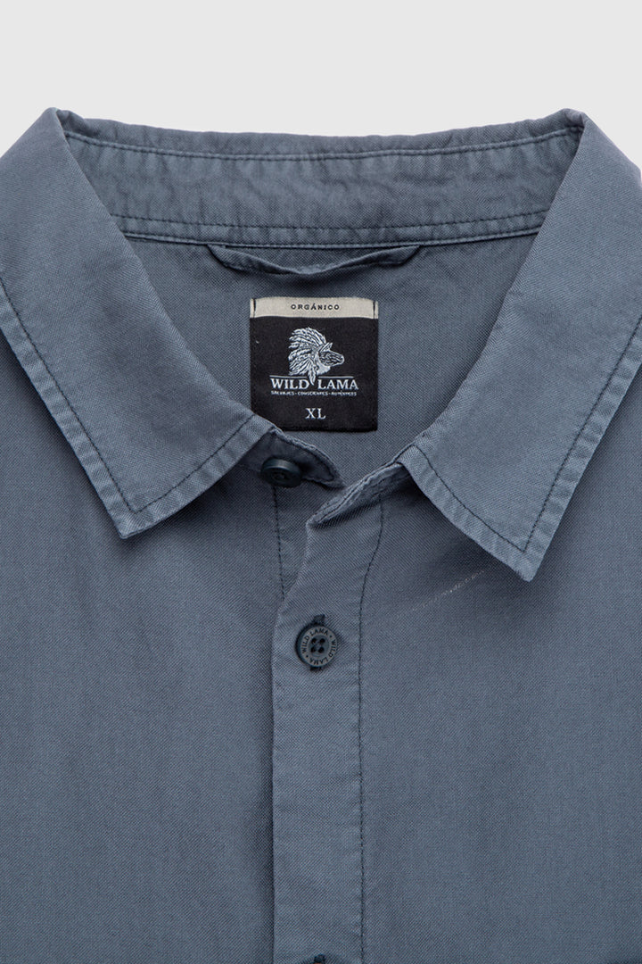 Camisa Pinco Orgánica Azul Hombre