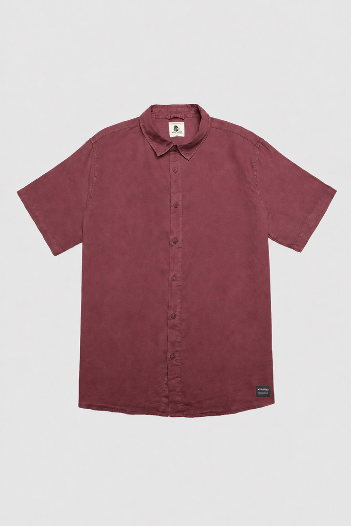 Camisa Pinco Orgánica Burdeo Hombre