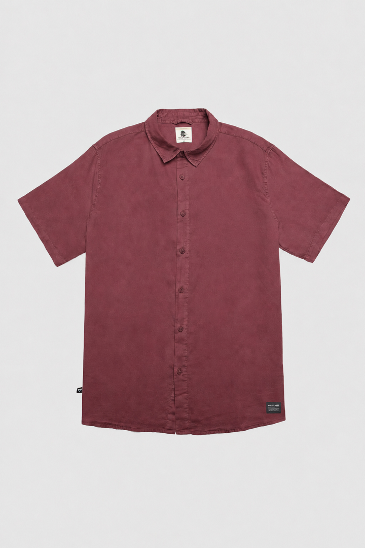 Camisa Pinco Orgánica Burdeo Hombre