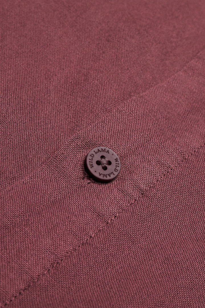 Camisa Pinco Orgánica Burdeo Hombre