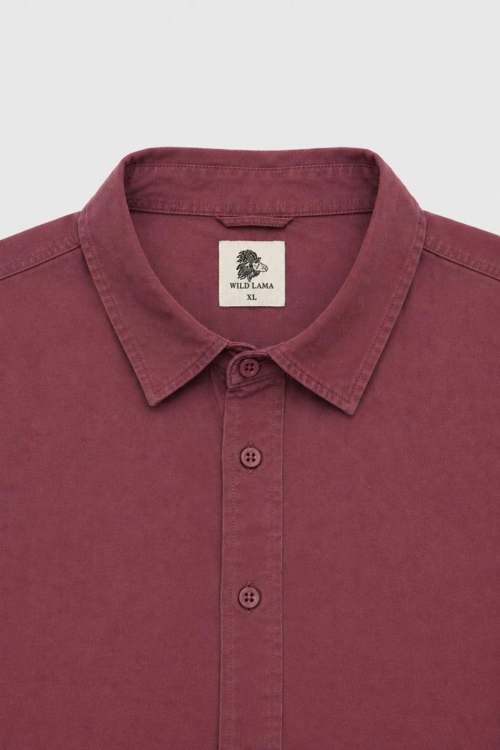 Camisa Pinco Orgánica Burdeo Hombre