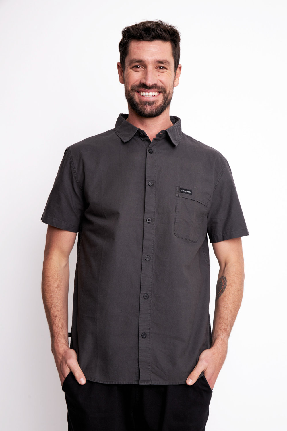 Camisa Pinco Orgánica Negra Hombre
