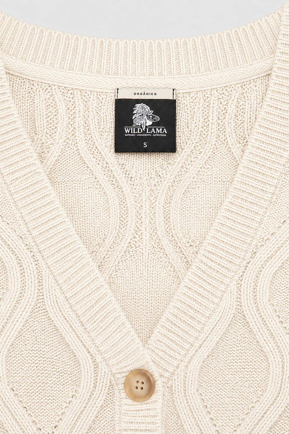 Cárdigan Astra Orgánico Beige Mujer