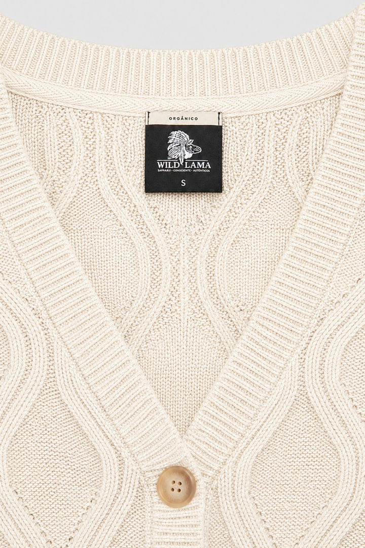 Cárdigan Astra Orgánico Beige Mujer
