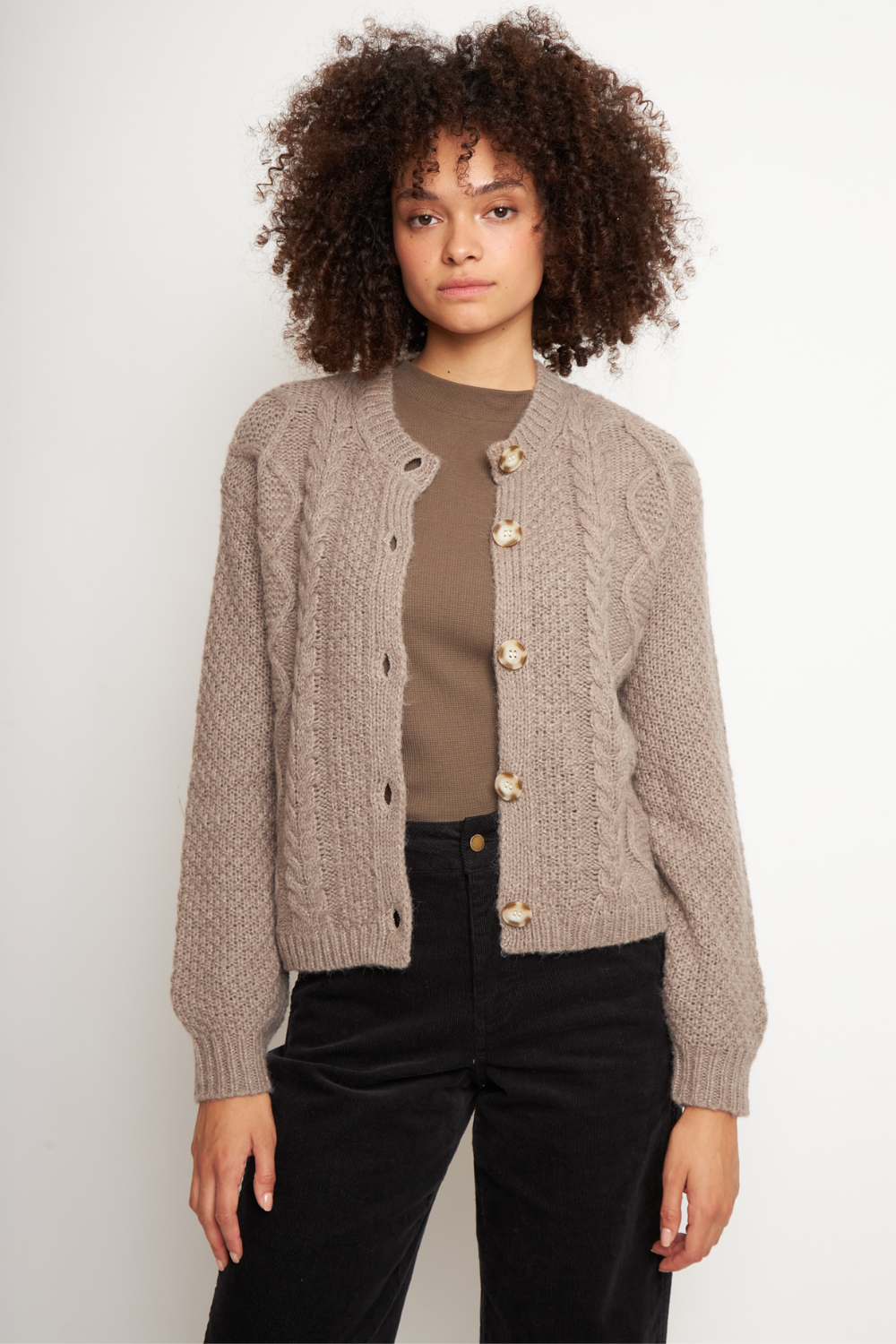 Cárdigan Zaga Beige Mujer