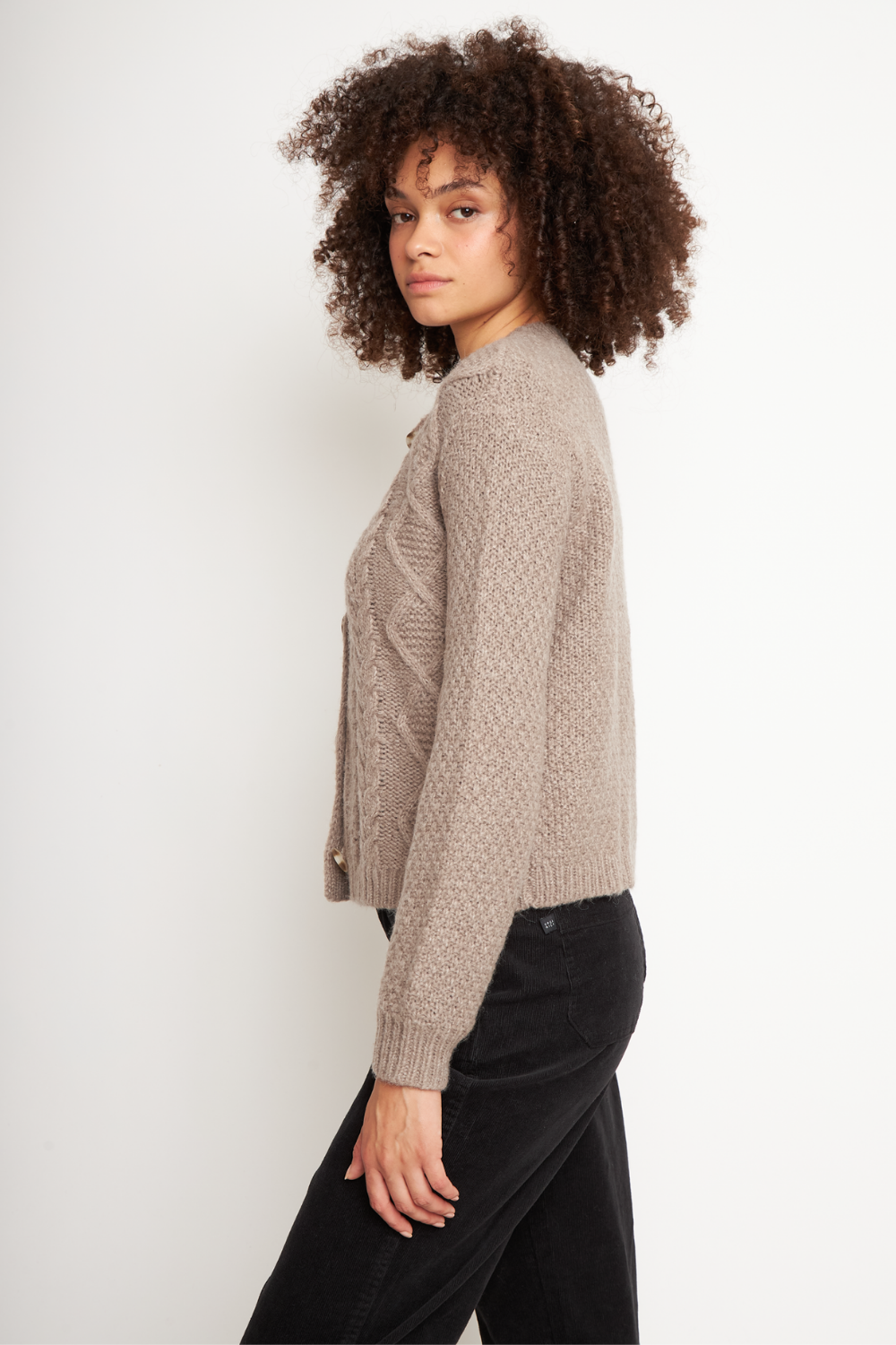 Cárdigan Zaga Beige Mujer