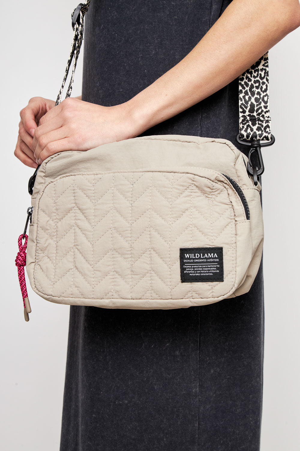 Cartera Rina Reciclada Beige Animal Print