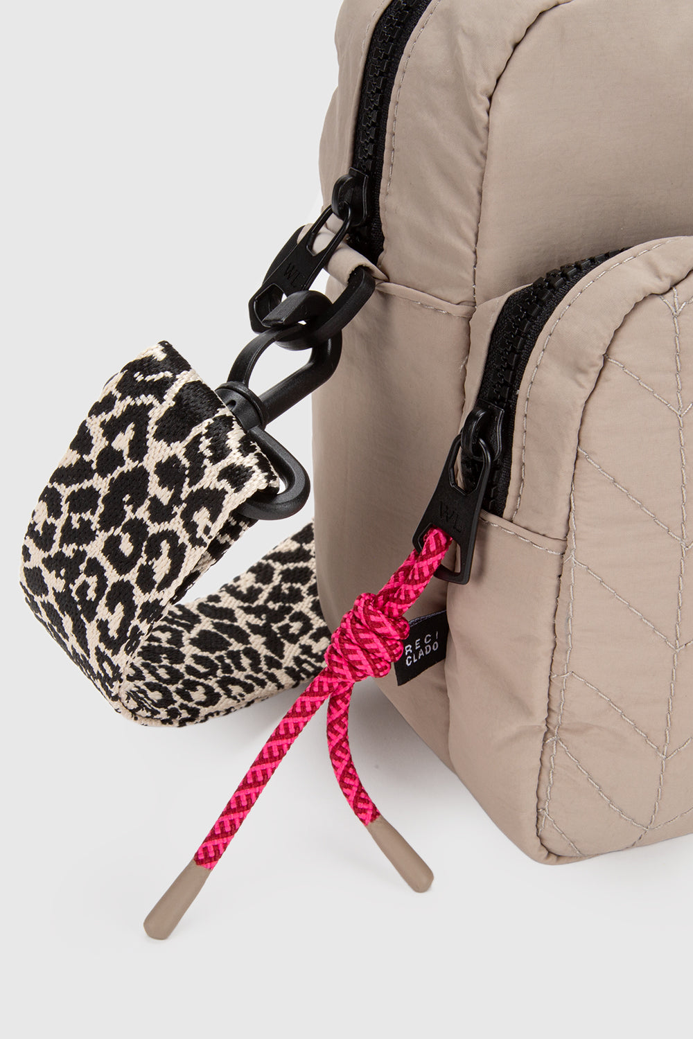Cartera Rina Reciclada Beige Animal Print