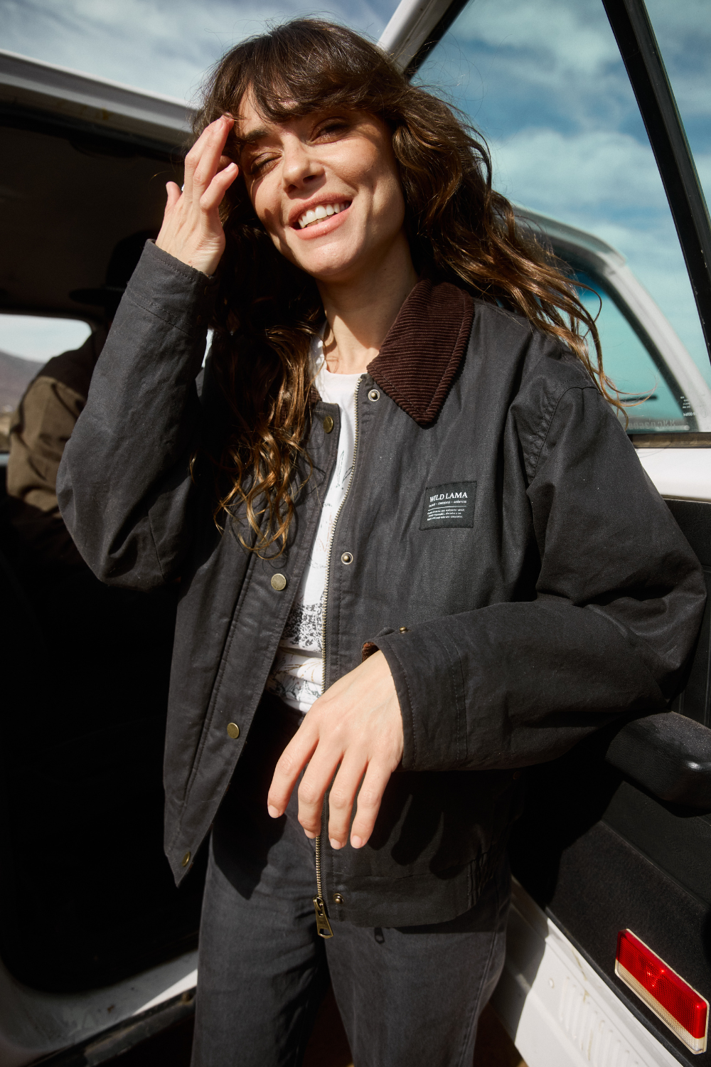 Chaqueta Wax Cala Orgánica Verde Militar Mujer