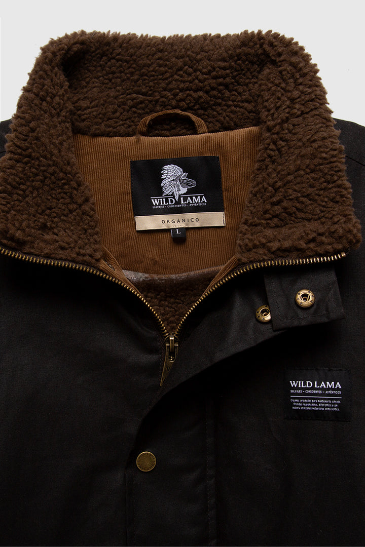 Chaqueta Cava Wax Orgánica Café Hombre