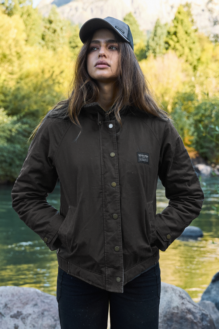 Chaqueta Cava Wax Orgánica Verde Mujer