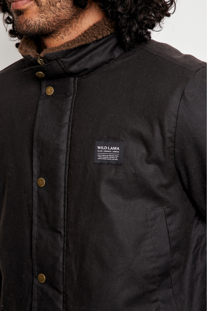 Chaqueta Cava Wax Orgánica Café Hombre