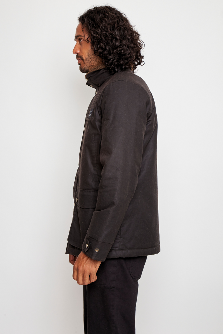 Chaqueta Cava Wax Orgánica Café Hombre