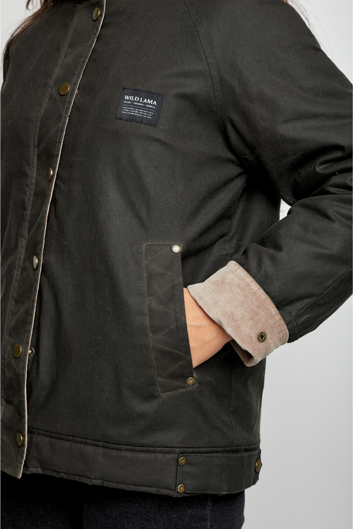Chaqueta Cava Wax Orgánica Verde Mujer