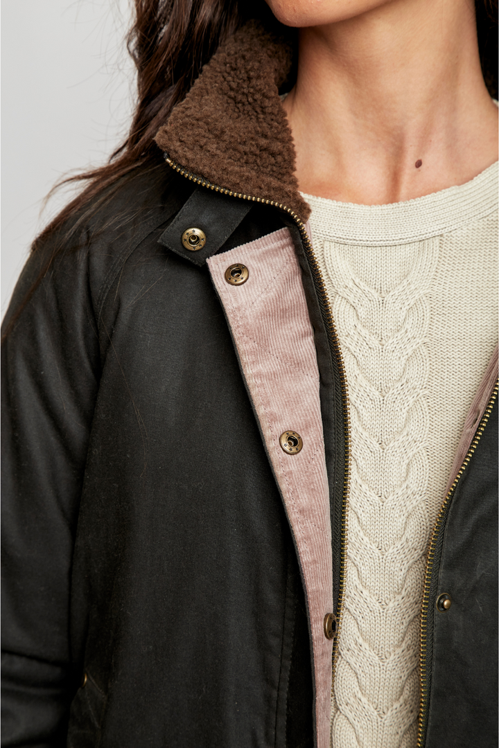 Chaqueta Cava Wax Orgánica Verde Mujer
