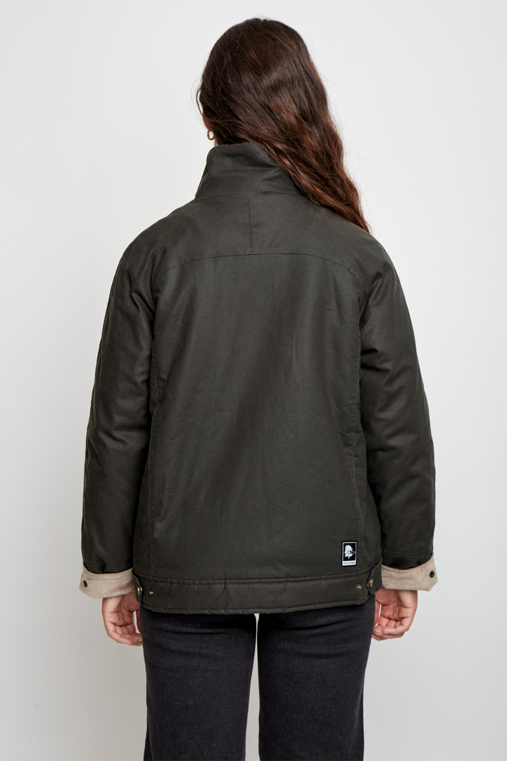 Chaqueta Cava Wax Orgánica Verde Mujer