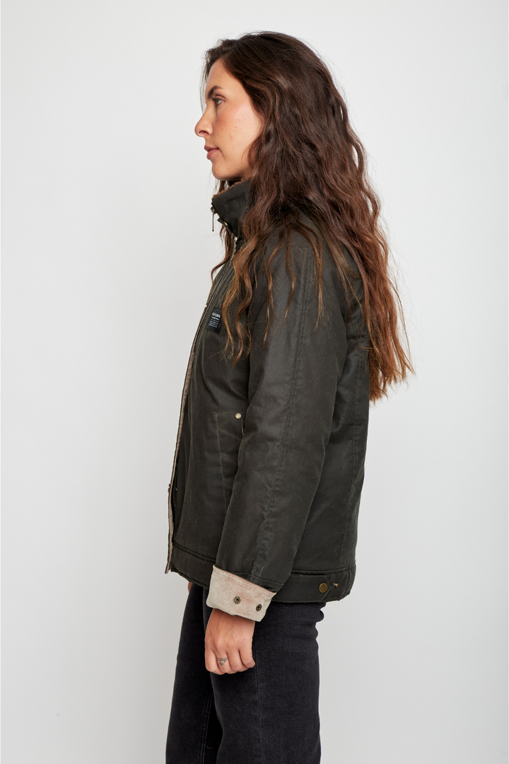 Chaqueta Cava Wax Orgánica Verde Mujer