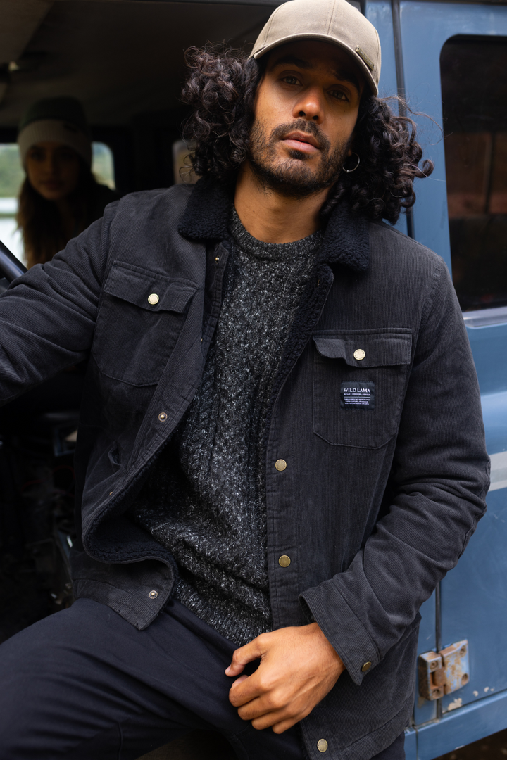 Chaqueta Cordero Orgánica Negra Hombre