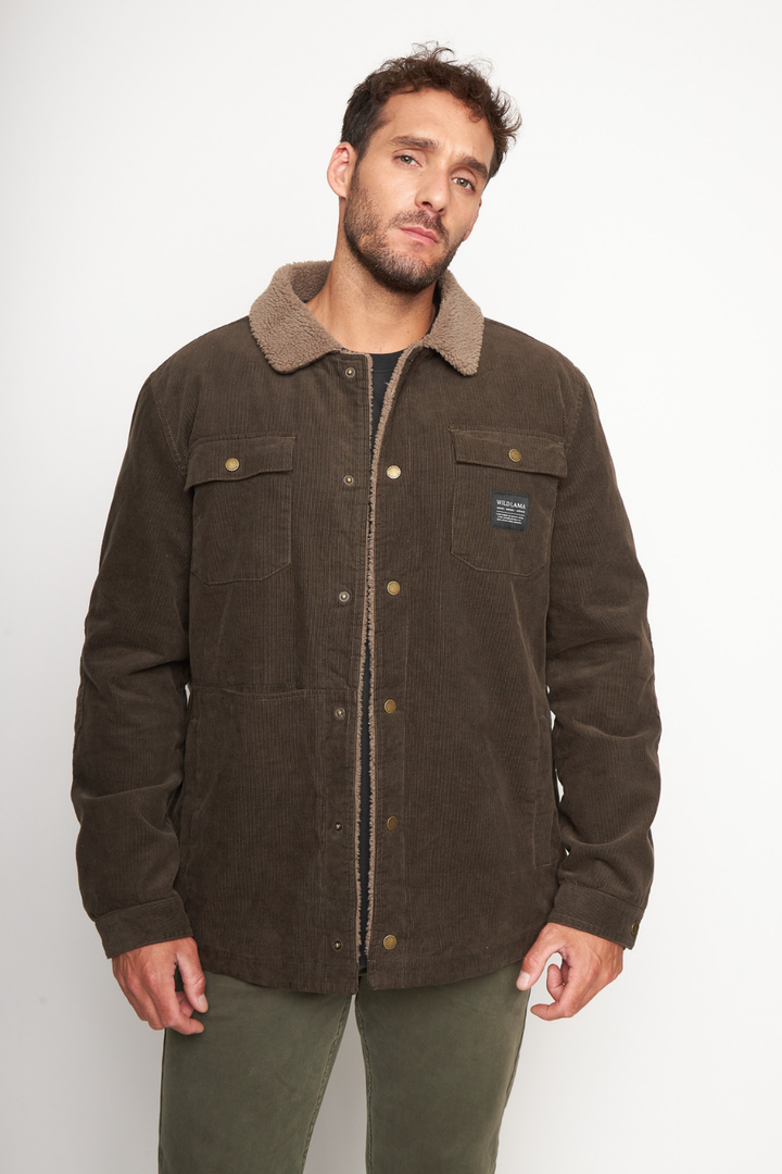 Chaqueta Cordero Orgánica Café Verdoso Hombre