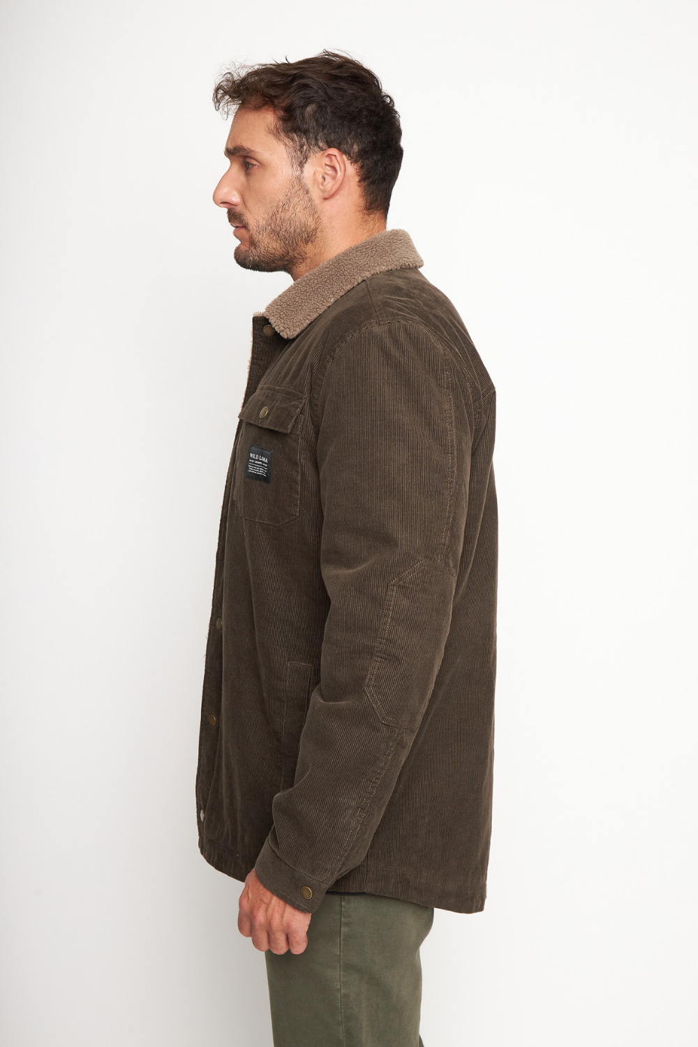 Chaqueta Cordero Orgánica Café Verdoso Hombre