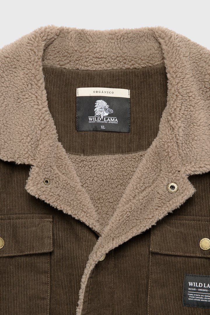 Chaqueta Cordero Orgánica Café Verdoso Hombre