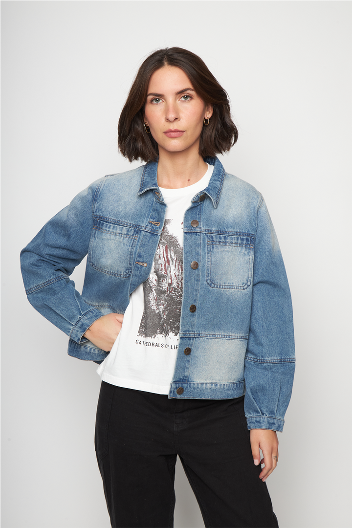 Chaqueta Freya Orgánica Denim Mujer