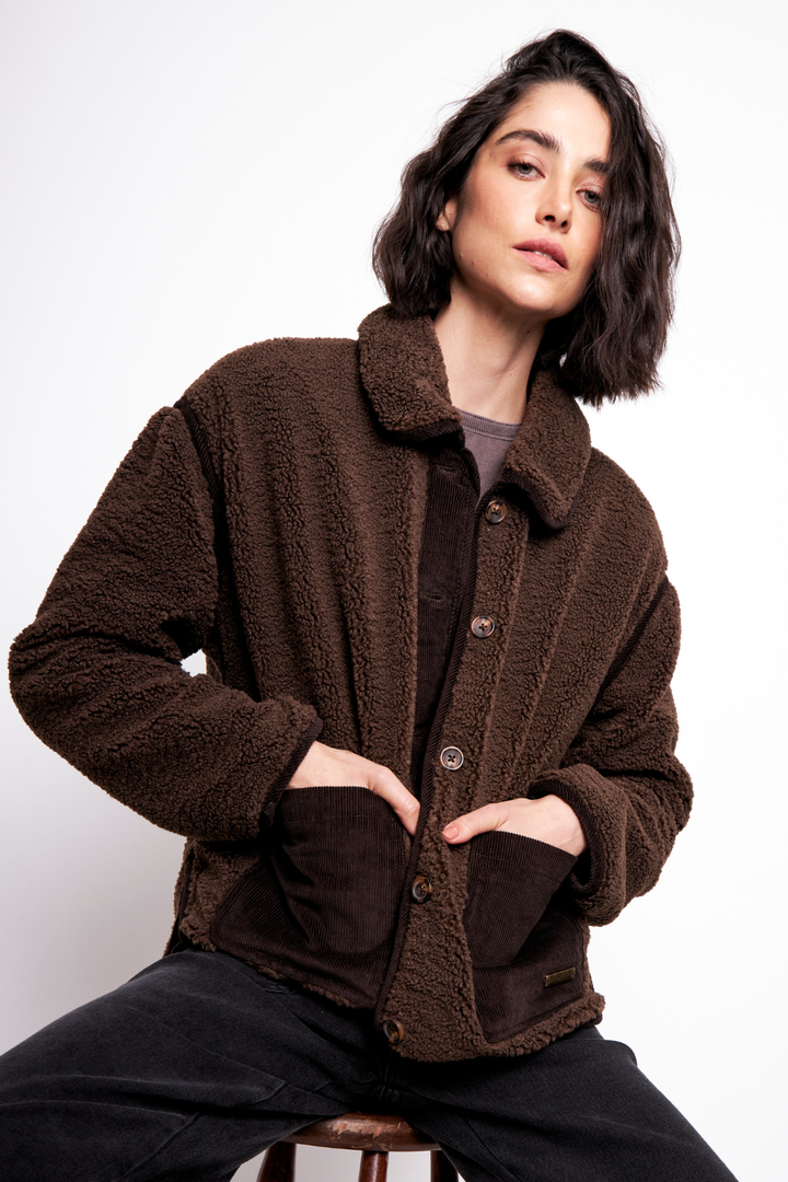 Chaqueta Grace Reciclada Café Mujer