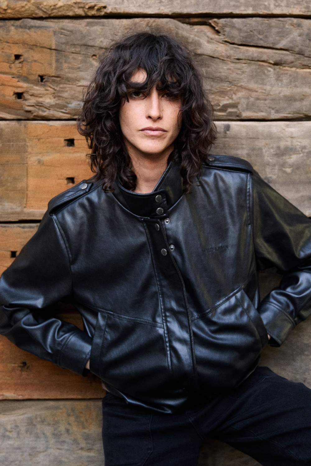 Chaqueta Maite PU Reciclada Negra Mujer