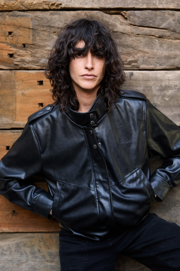 Chaqueta Maite PU Reciclada Negra Mujer