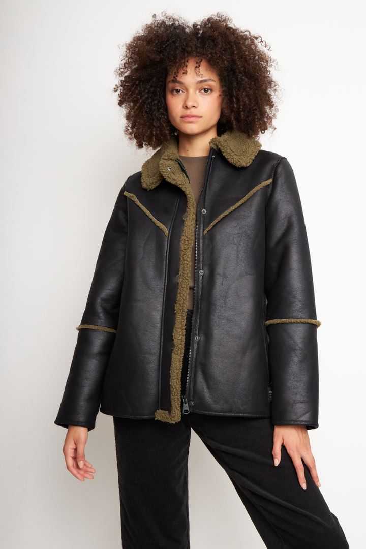 Chaqueta Nivara Reciclada Negro Mujer