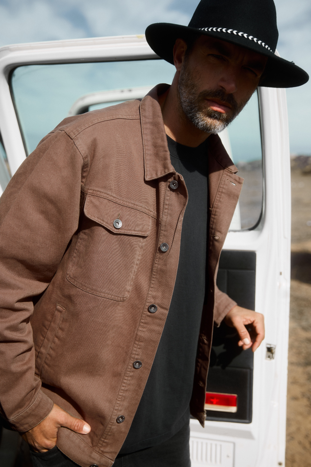 Chaqueta Petro Orgánica Café Hombre